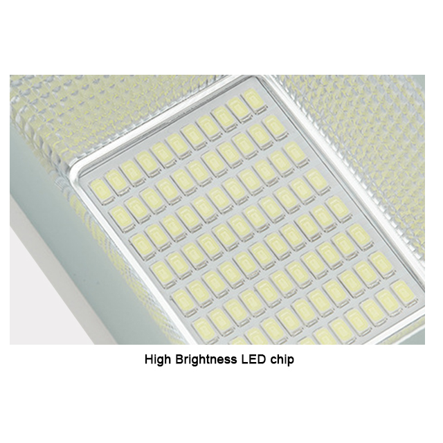 Proiector cu panou solar si telecomanda, LED SMD,  100W, sticla securizata, alb