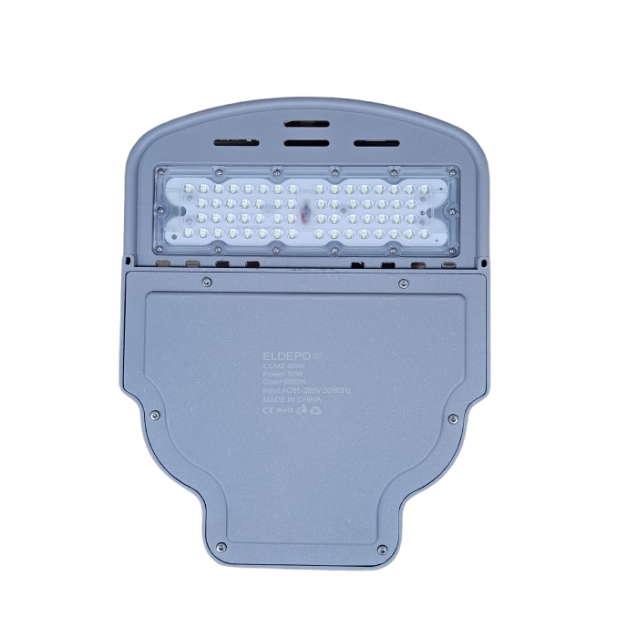 Lampa stradala LED, 50W, 6000LM, gri, IP65, 6500K lumina alb rece