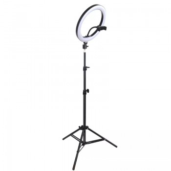 Lampa circulara fotografica si make-up, suport telefon selfie, 45CM diametru, cu telecomanda si trepied inclus