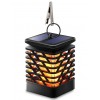 Lampa solara LED cu efect  flacara, de exterior, cu suport si carlig de agatare