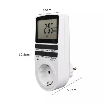 Priza programabila digitala, 230V-16A, programare zilnica/ saptamanala Priza programabila digitala, 230V-16A, programare zilnica/ saptamanala