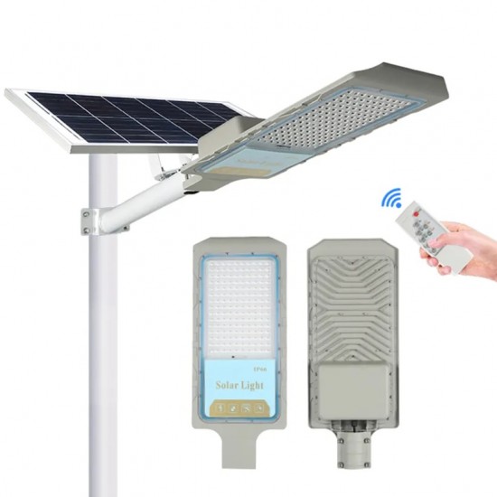 Lampa solara stradala, LED SMD, cu panou si telecomanda, IP66, 300W