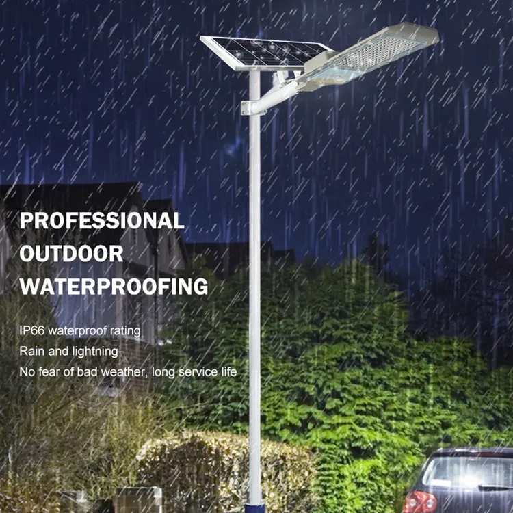 Lampa solara stradala, LED SMD, cu panou si telecomanda, IP66, 200W