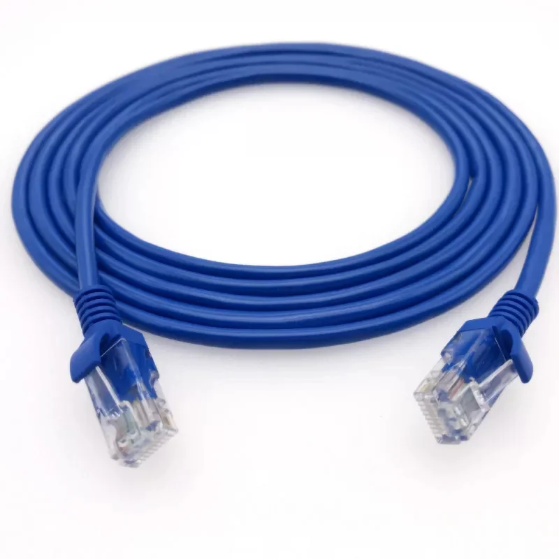 Cablu UTP cu mufe patch cord CAT5E 5m, albastru Cablu UTP cu mufe patch cord CAT5E 5m, albastru
