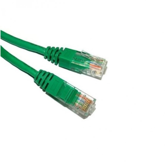 Cablu UTP cu mufe patch cord CAT5E 0.5m, verde