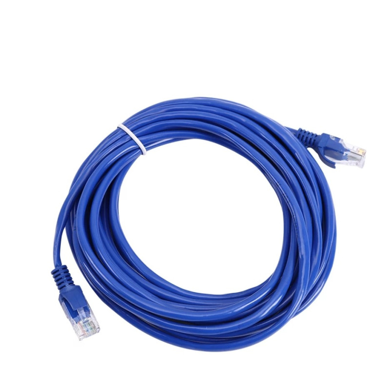 Cablu UTP cu mufe patch cord CAT5E 10m, albastru