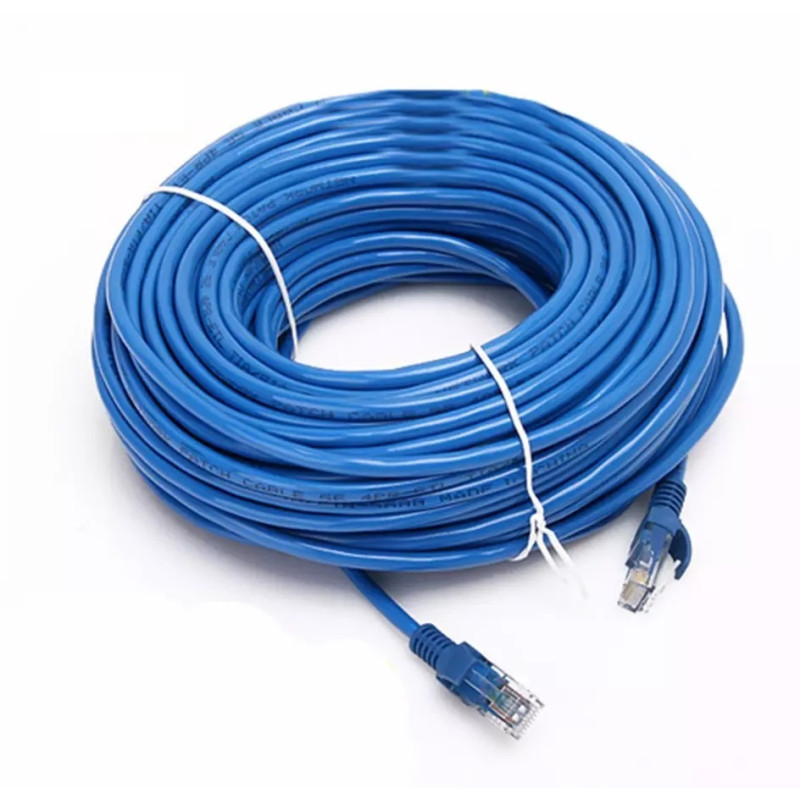 Cablu UTP cu mufe patch cord CAT5E 20m, albastru