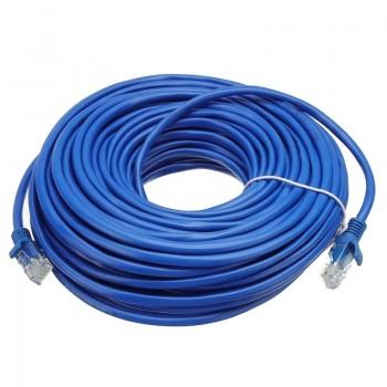 Cablu UTP cu mufe patch cord CAT5E 30m, albastru