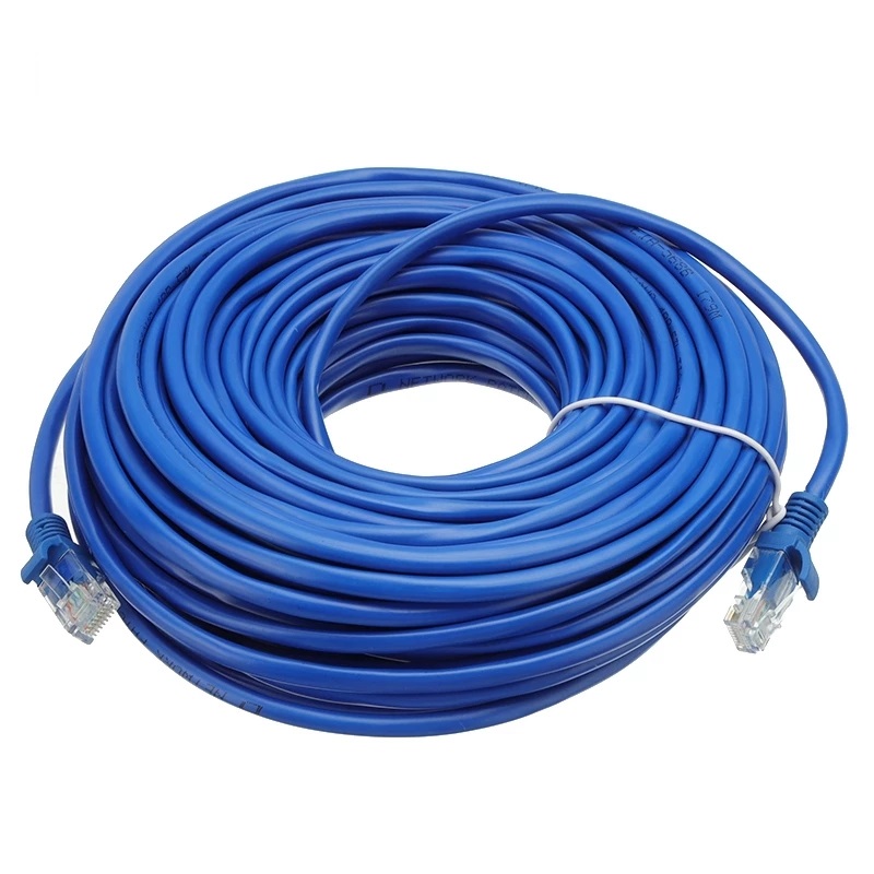 Cablu UTP cu mufe patch cord CAT5E 30m, albastru
