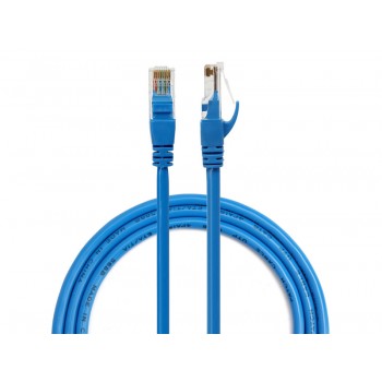 Cablu UTP cu mufe patch cord CAT5E 5m, albastru