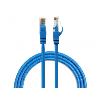 Cablu UTP cu mufe patch cord CAT5E 5m, albastru