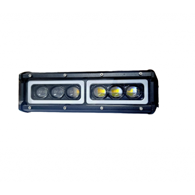Proiector auto, led bar, bicolor, 300W 24CM, IP67, 10-30V, Hiper lupa 9D