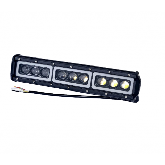 Proiector auto, led bar, bicolor, 450W 35CM, IP67, 10-30V, Hiper lupa 9D