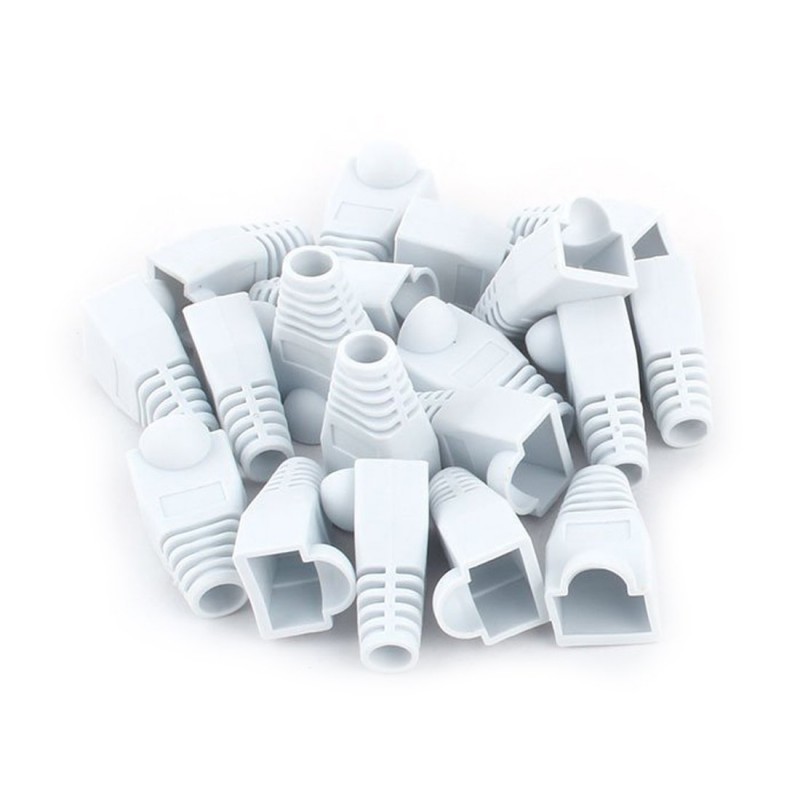 Set 100 bucati protectie mufa UTP/FTP/RJ45 - ALB