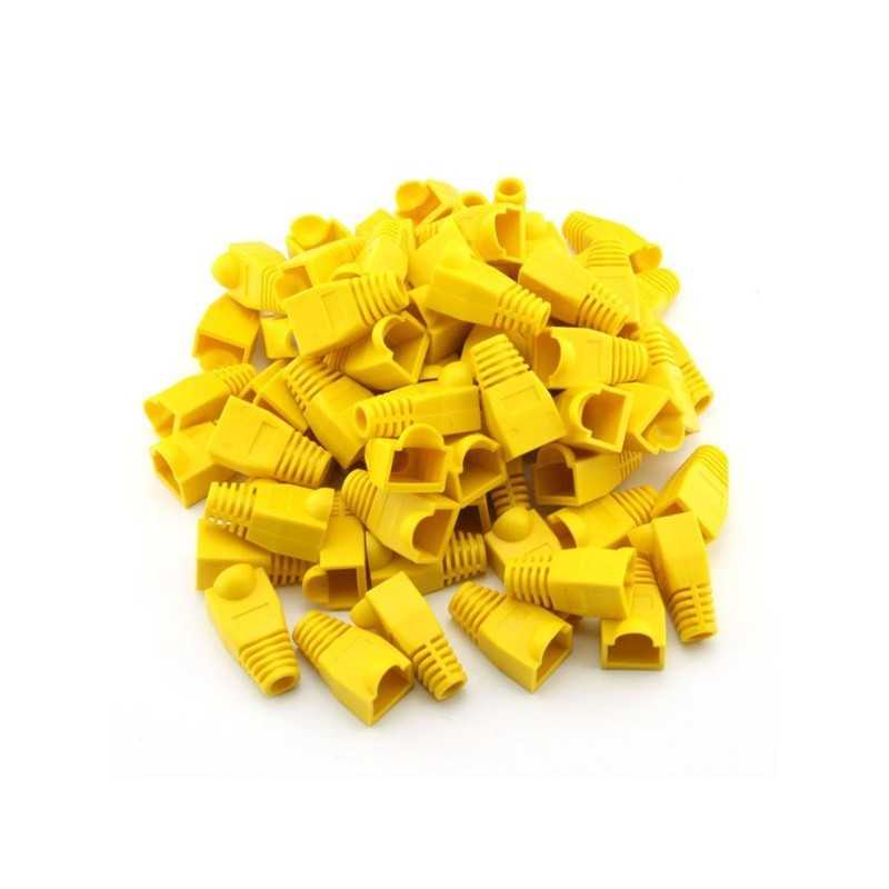 Set 100 bucati protectie mufa UTP/FTP/RJ45 - GALBENA