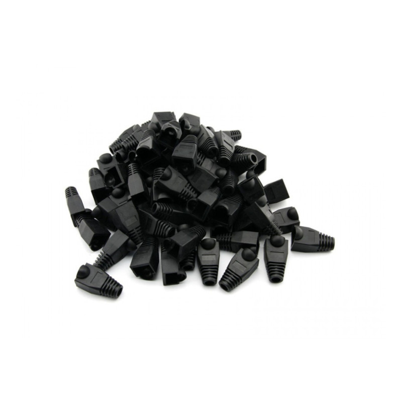 Set 100 bucati protectie mufa UTP/FTP/RJ45 - NEGRU