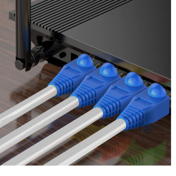 Set 100 bucati protectie mufa UTP/FTP/RJ45 - ALBASTRA