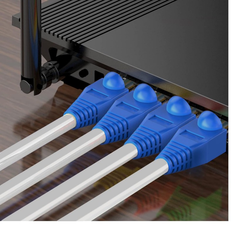Set 100 bucati protectie mufa UTP/FTP/RJ45 - ALBASTRA