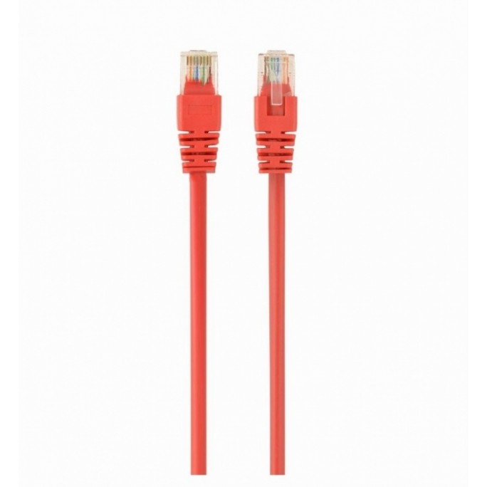 Cablu UTP cu mufe patch cord CAT5E 1.5m, rosu