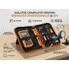 Kit letcon / pistol de lipit eldepo 60W, cu multimetru digital, temperatura reglabila, 5 varfuri, suport si geanta organizatoare, pentru reparatii electronice, bijuterii si bricolaj