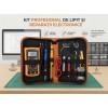 Kit letcon / pistol de lipit eldepo 60W, cu multimetru digital, temperatura reglabila, 5 varfuri, suport si geanta organizatoare, pentru reparatii electronice, bijuterii si bricolaj
