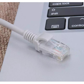 Cablu UTP cu mufe patch cord CAT5E 10m, alb