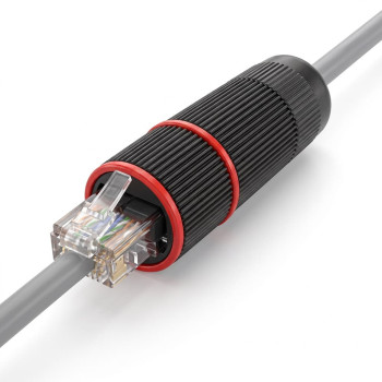Cuplă RJ45 de Exterior pentru Prelungire Cablu Rețea UTP/FTP, CAT5e/CAT6, IP68