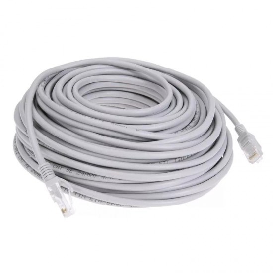 Cablu UTP cu mufe patch cord CAT5E 20m, alb