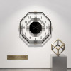 Ceas de perete decorativ, metal și MDF, design geometric 3D octogonal, cadran deschis, mecanism Quartz, 55 cm, Negru/Alb Ceas de perete decorativ, metal și MDF, design geometric 3D octogonal, cadran deschis, mecanism Quartz, 55 cm, Negru/Alb