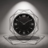 Ceas de Perete, Modern, Geometric, din Metal Negru cu Cadran din Sticlă, Diametru 55 cm Ceas de Perete, Modern, Geometric, din Metal Negru cu Cadran din Sticlă, Diametru 55 cm