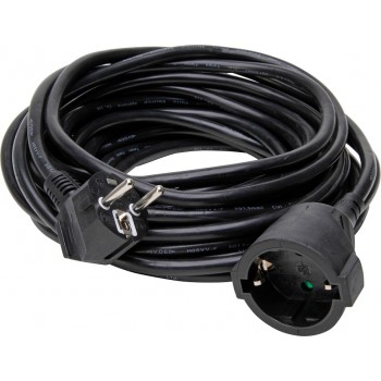 Cablu prelungitor 3x1.5mm cu cupla, 30m, negru