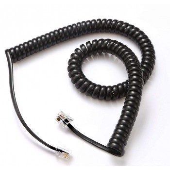 Cablu receptor spiralat 2m negru