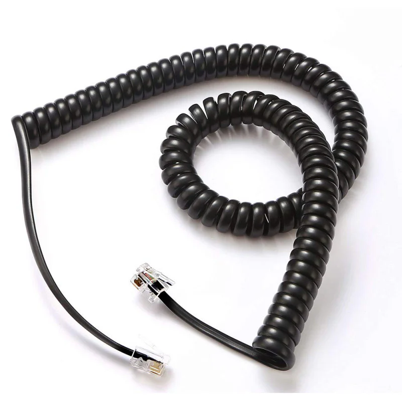 Cablu receptor spiralat 2m negru