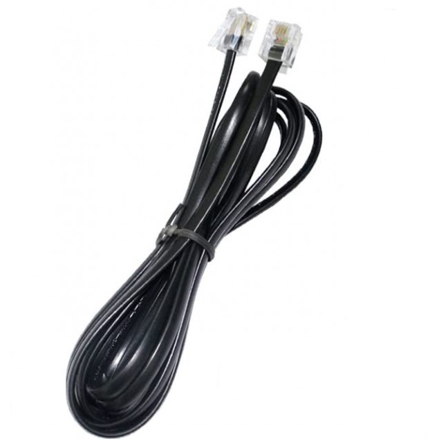 Cablu telefon cu mufe 2m negru