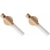 Set 2 bucati, Lampa LED cu senzor, reincarcabil prin USB, fara fir, portabil, lumina calda, pentru dressing, dulap, dormitor, Maro
