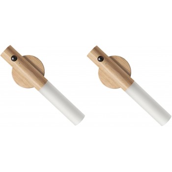  Set 2 bucati, Lampa LED cu senzor, reincarcabil prin USB, fara fir, portabil, lumina calda, pentru dressing, dulap, dormitor, Maro 
