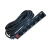 Prelungitor cu intrerupator 6 cai 10m, cablu 3x2.5mm, negru