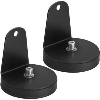 Set 2 Suporturi Magnetice L-Shape pentru Proiectoare LED și Antene Auto, Bază 6.5cm, Protecție Vopsea