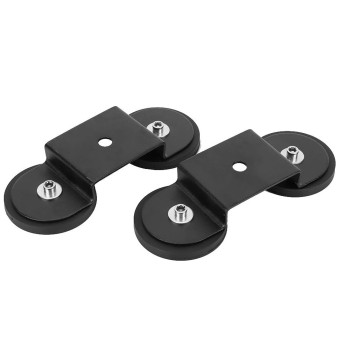 Set 2 Suporturi Magnetice Premium Tip Pod pentru Bară LED Auto, Forță 95 Kg, Fără Găurire, Negru