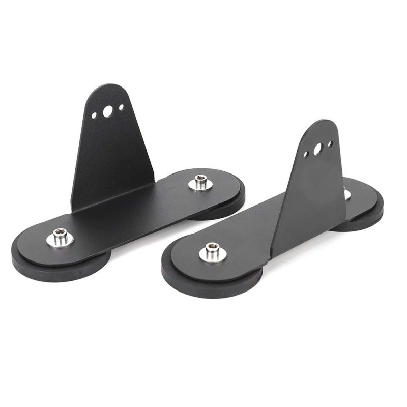 Set 2 Suporturi Magnetice Heavy-Duty cu Bază Dublă pentru Bară LED și Proiectoare, Fără Găurire