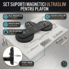 Set 2 Suporturi Magnetice Plate pentru Bară LED Off-Road, Prindere Extra Puternică, Aerodinamic