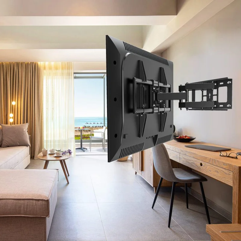 Suport TV de Perete Reglabil cu Braț, pentru LED/LCD/Smart TV, 40-80 Inch, Max 40kg, VESA 400x600