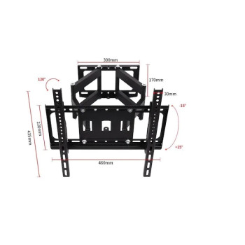 Suport TV de Perete Reglabil cu Braț, pentru LED/LCD/Smart TV, 26-55 Inch, Max 40kg, VESA 400x400 Suport TV de Perete Reglabil cu Braț, pentru LED/LCD/Smart TV, 26-55 Inch, Max 40kg, VESA 400x400