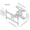 Suport TV de Perete Reglabil cu Braț, pentru LED/LCD/Smart TV, 55 Inch, Max 68kg, VESA 600x400