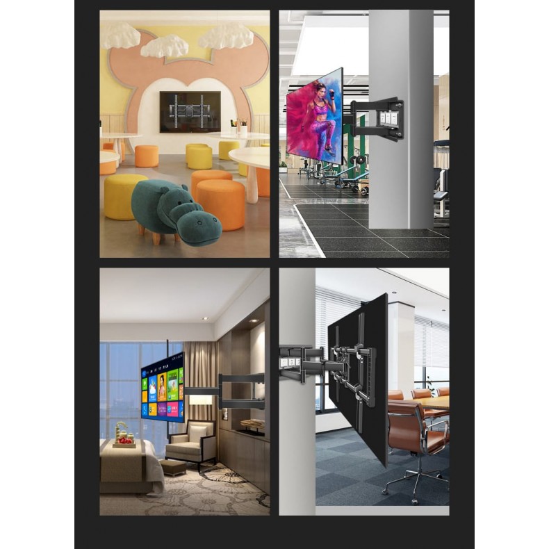 Suport TV de Perete Reglabil cu Braț, pentru LED/LCD/Smart TV, Max 150kg, VESA 900x600