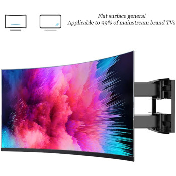 Suport TV de Perete Reglabil cu Braț, pentru LED/LCD/Smart TV, Max 130kg, VESA 900x600