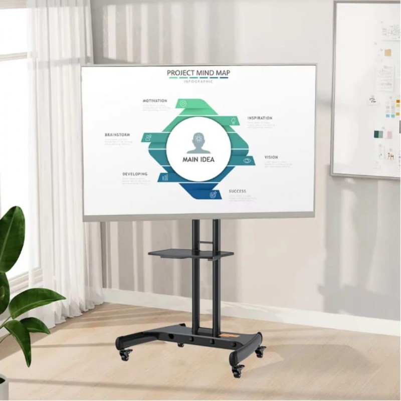 Stand TV mobil, telescopic 32"-75", VESA 600x400mm, cu roti blocabile, suporta max. 45Kg