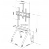Stand TV Mobil, pentru LED/LCD/Smart TV, Max 120kg, VESA 900x600