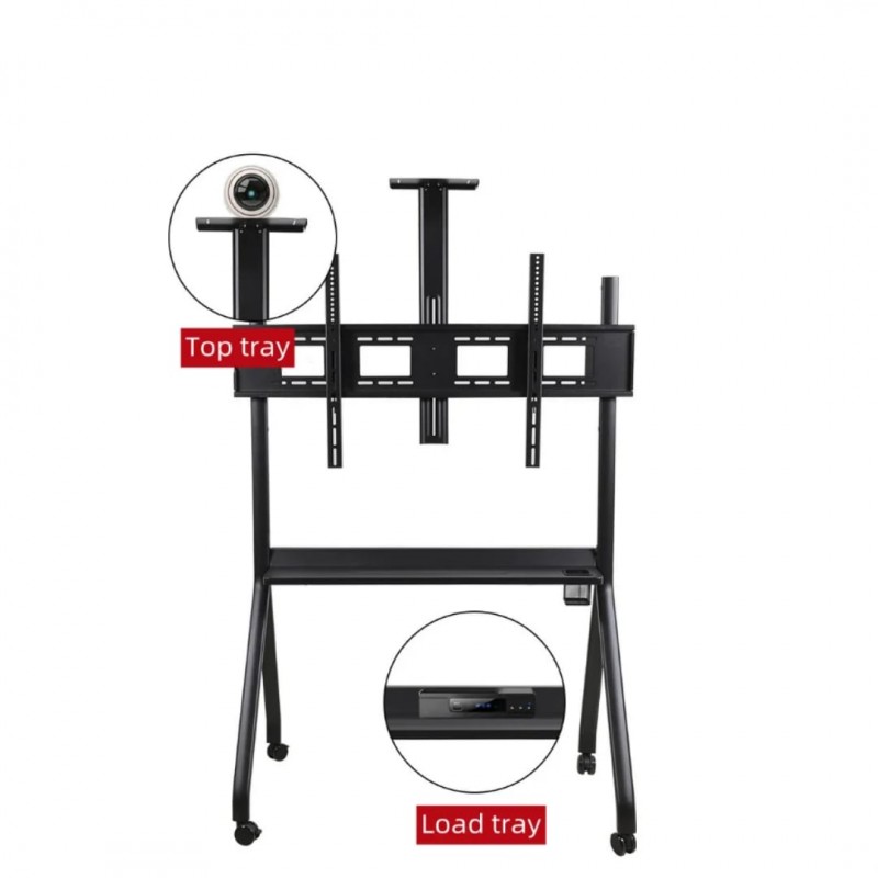 Stand TV Mobil, pentru LED/LCD/Smart TV, Max 120kg, VESA 900x600