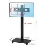 Stand TV Mobil, pentru LED/LCD/Smart TV, Max 60kg, VESA 600x400
